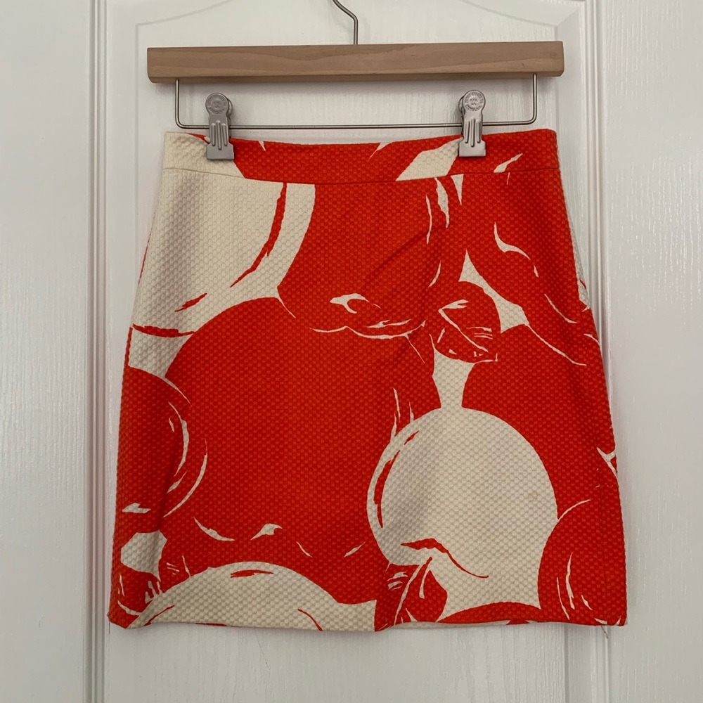 J. Crew Orange Apple Mini Skirt Size 00